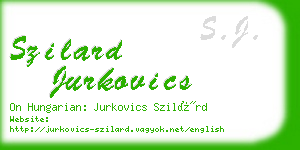 szilard jurkovics business card